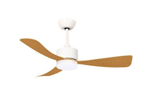 Ventilateur de plafond LED Filaire 18W 3CCT 1440lm 220-240V blanc effet bois – télécommande