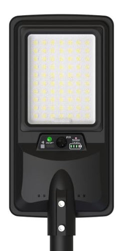 Lampadaire solaire LED 2250LM 12Ah IP65 6000K + télécommande