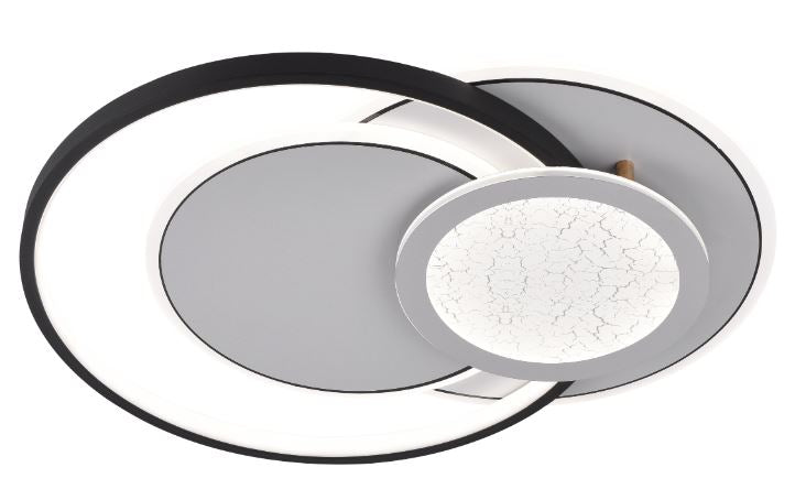 Plafonnier LED Filaires 84W 75 lm/W – Blanc & Noir – CCT avec Télécommande