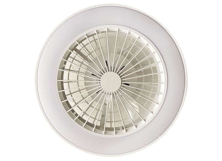 Ventilateur de plafond LED Filaire 36W 3CCT 2880lm 100-240V blanc – télécommande