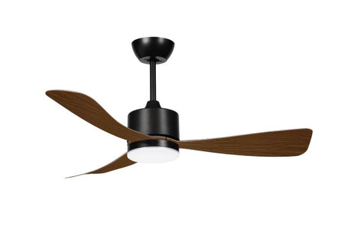 Ventilateur de plafond LED Filaire 18W 3CCT 1440lm 220-240V noir effet bois – télécommande