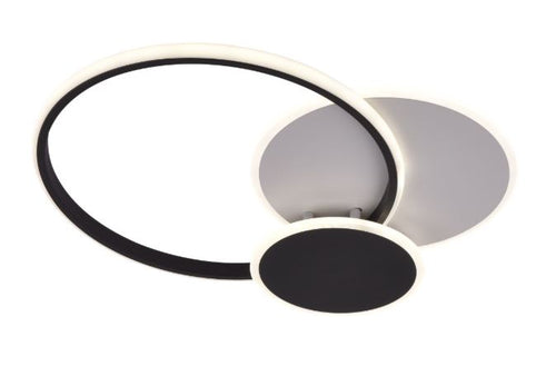 Plafonnier LED Filaires 78W 75 lm/W – Blanc & Noir – CCT avec Télécommande