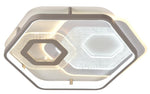 Plafonnier LED Filaires 84W 75 lm/W – Blanc & Gris – CCT avec Télécommande