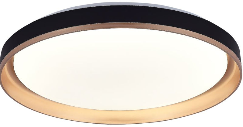 Plafonnier LED Filaire 36W 90 lm/W – Noir & Doré – 3CCT Mémoire + Télécommande