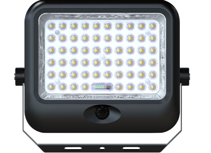 Projecteur solaire LED 3300LM 10Ah CCT IP65 + capteur - télécommande