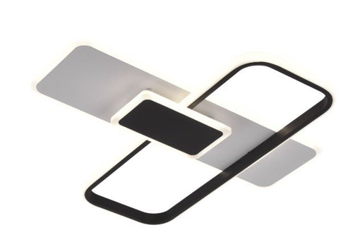 Plafonnier LED Filaires 68W 75 lm/W – Blanc & Noir – CCT avec Télécommande