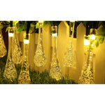 Guirlande Solaire 20 LED “Lézard / Goutte” 4,85 m – Éclairage Décoratif Extérieur IP44 Blanc Chaud pour Jardin & Terrasse