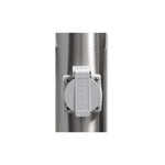 Lampe de jardin LED Filaire E27 Manille 65 cm argentée – Borne extérieure moderne IP44