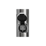Lampe de jardin LED Filaire E27 Manille 65 cm argentée – Borne extérieure moderne IP44