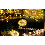 Guirlande Solaire LED Extérieure 100 LED Tube 11,9 m – Éclairage Jardin Étanche IP44 Blanc Chaud