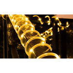 Guirlande Solaire LED Extérieure 100 LED Tube 11,9 m – Éclairage Jardin Étanche IP44 Blanc Chaud