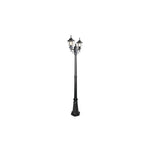 Lampadaire LED Filaire Victoria E27 (x2) – Éclairage extérieur 237,5 cm double borne noire