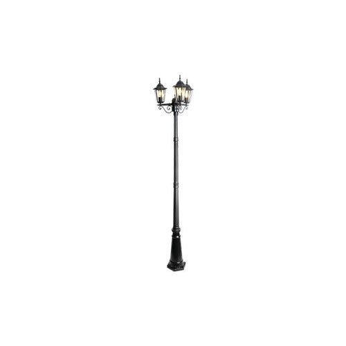 Lampadaire LED Filaire Victoria E27 (x3) – Éclairage extérieur 237,5 cm triple borne noire moderne
