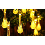 Guirlande Solaire LED Extérieure 40 LED 7,85 m – Gouttes Lumineuses Blanc Chaud IP44