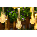 Guirlande Solaire LED Extérieure 40 LED 7,85 m – Gouttes Lumineuses Blanc Chaud IP44