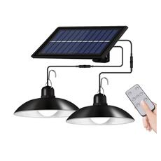 Lampe Solaire LED High Bay Double avec Télécommande – Éclairage Extérieur Haute Puissance IP65