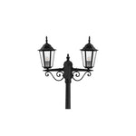 Lampadaire LED Filaire Victoria E27 (x2) – Éclairage extérieur 237,5 cm double borne noire