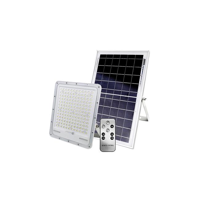 Projecteur LED Solaire Hybride 200W 230V avec Télécommande – Éclairage Extérieur Puissant IP65 4500K Autonome et Secteur