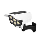 Lampe solaire LED “fausse caméra” avec détecteur de mouvement et télécommande – éclairage extérieur dissuasif automatique IP65