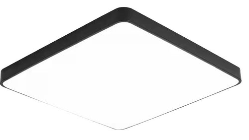 Plafonnier LED Filaire Carré 5630SMD 64W – Blanc Neutre 4500K – Noir – 80 lm/W AC175-260V