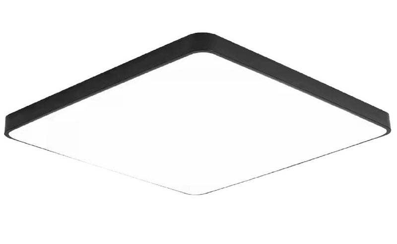 Plafonnier LED Filaire Carré 5630SMD 64W – Blanc Chaud 3000K – Noir – 80 lm/W AC175-260V