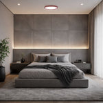Plafonnier LED Filaires 36W 75 lm/W Blanc & Velours Rouge – Température de couleur réglable (CCT)