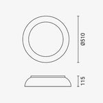 Plafonnier LED Filaires 24W 75 lm/W – Blanc & Bois – Température de Couleur Réglable (CCT)
