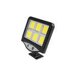 Projecteur LED Solaire 6x COB avec Détecteur PIR – Éclairage Extérieur IP44 4500K Noir Autonome Économique