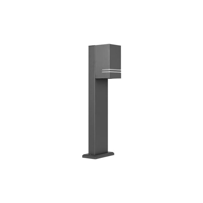 Lampe de jardin LED Filaire GU10 Nela 50 cm noire – Borne extérieure moderne et compacte