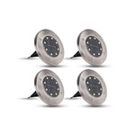 Lot de 4 Lampes Solaires LED de Jardin 8 SMD – Éclairage Extérieur à Piquer IP54