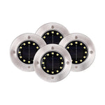 Lot de 4 Lampes Solaires LED de Jardin 12 SMD – Éclairage Extérieur à Piquer IP44