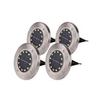 Lot de 4 Lampes Solaires LED de Jardin 12 SMD – Éclairage Extérieur à Piquer IP44