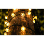 Guirlande Solaire LED Extérieure 40 LED 7,85 m – Boules Rondes Blanc Chaud IP44
