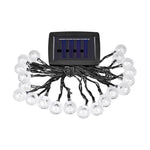Guirlande Solaire LED Extérieure 20 Boules Lumineuses 4,85 m – Blanc Chaud IP44