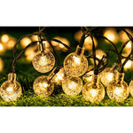 Guirlande Solaire LED Extérieure 40 LED 7,85 m – Boules Rondes Blanc Chaud IP44