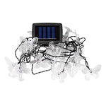 Guirlande  Solaire 20 LED 5,8 m “Papillon” – Éclairage Décoratif Extérieur IP44 Blanc Chaud pour Jardin & Terrasse