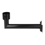 Support mural pour lampe solaire en acier noir – réglable robuste pour éclairage extérieur IP65