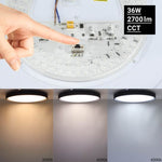 Plafonnier LED Filaires 36W 75 lm/W Blanc & Indigo – Température de couleur réglable (CCT)