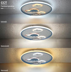 Plafonnier LED Filaires 78W 75 lm/W – Blanc & Noir – CCT avec Télécommande