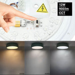 Plafonnier LED Filaires 12W 75 lm/W Blanc & Cyan – Température de couleur réglable (CCT)