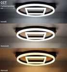 Plafonnier LED Filaires 46W 75 lm/W – Noir & Bois – CCT avec Télécommande