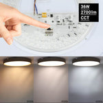 Plafonnier LED Filaires 36W 75 lm/W Blanc & Taupe – Température de couleur réglable (CCT)