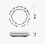 Plafonnier LED Filaires 12W 75 lm/W Blanc & Argent – Température de couleur réglable (CCT)