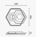 Plafonnier LED Filaires 84W 75 lm/W – Blanc & Gris – CCT avec Télécommande