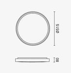 Plafonnier LED Filaires 36W 75 lm/W Blanc & Gris – Température de couleur réglable (CCT)