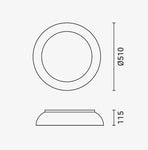 Plafonnier LED Filaires 24W 75 lm/W – Noir & Bois – Éclairage Réglable CCT
