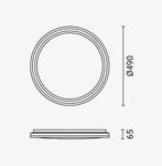 Plafonnier LED Filaires 36W 75 lm/W Blanc & Argent – Température de couleur réglable (CCT)