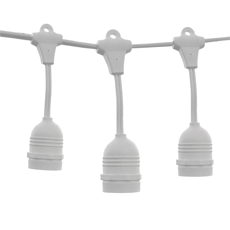 Guirlande Filaire Lumineuse Extérieure Blanche 15 Douilles E27 IP65 14,4 m – Éclairage Suspendu