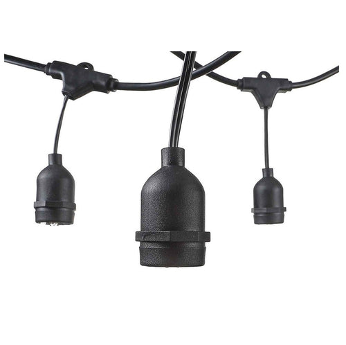 Guirlande Filaire Lumineuse Extérieure Noire 10 Douilles E27 IP65 6 m – Éclairage Suspendu