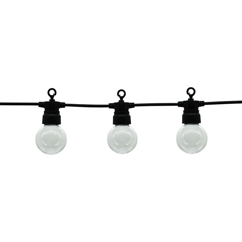 Guirlande Filaire Lumineuse Extérieure Noire 20 Ampoules G45 6000K IP65 13 m